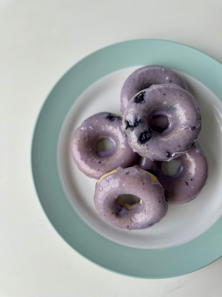 Blueberry Cake Donuts Glazed
